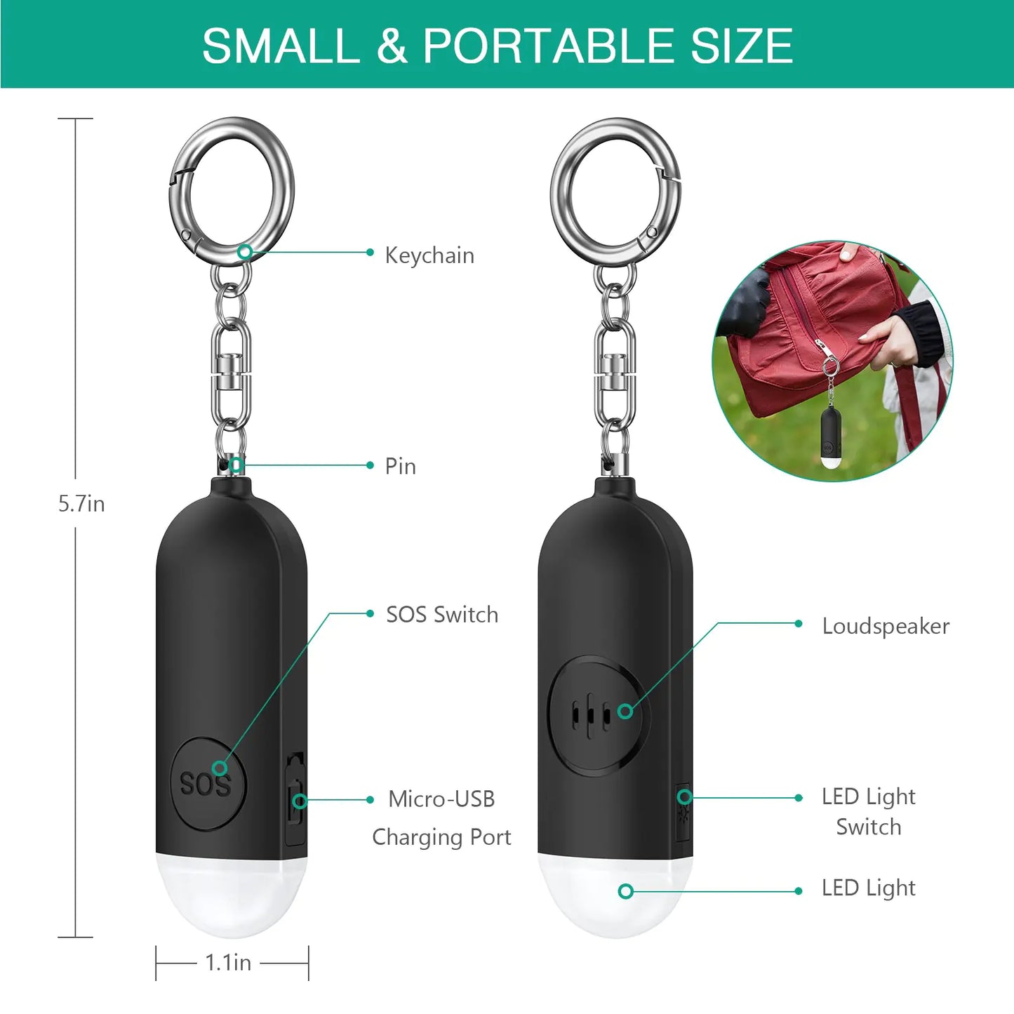 FemmeGuard Alert Keychain